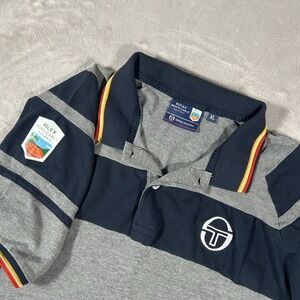 Sergio Tacchini Rolex Monte-Carlo Masters Tennis Court Polo Shirt Men's XL RARE